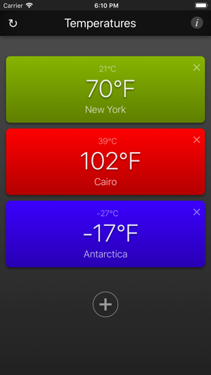 Temperatures App