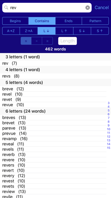 Lexica Word Finder for Scrabble (North America) screenshot 3