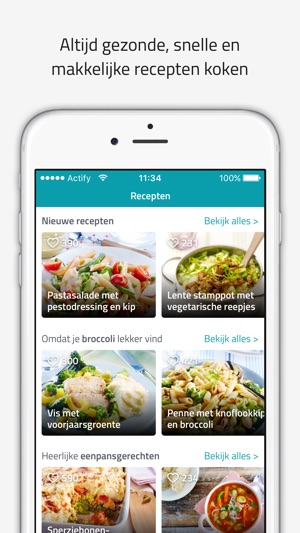 Actify MaaltijdMatch recepten