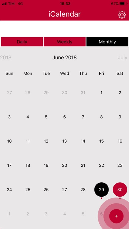 Calendar simple and fast