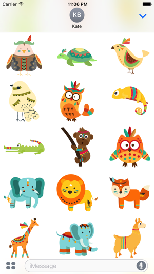 Tribal Animals Fun Stickers(圖2)-速報App