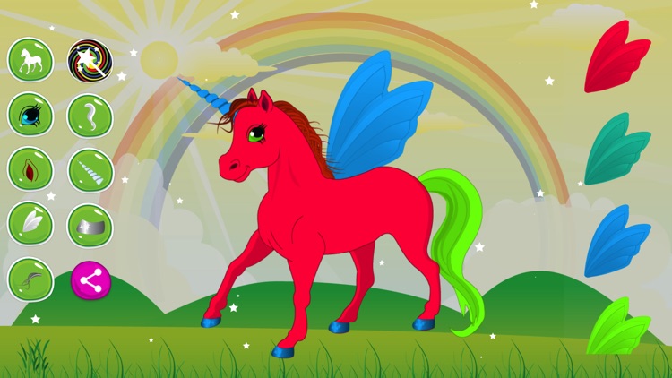 Unicorn Coloring dressup screenshot-3