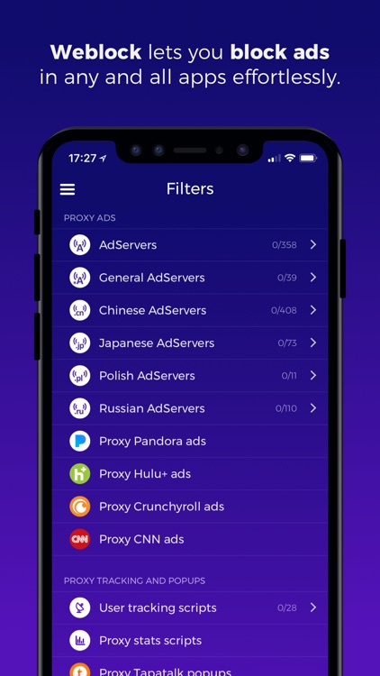 Weblock: adblock & proxy screenshot-0