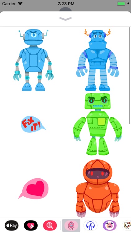 Colorful Robots Stickers