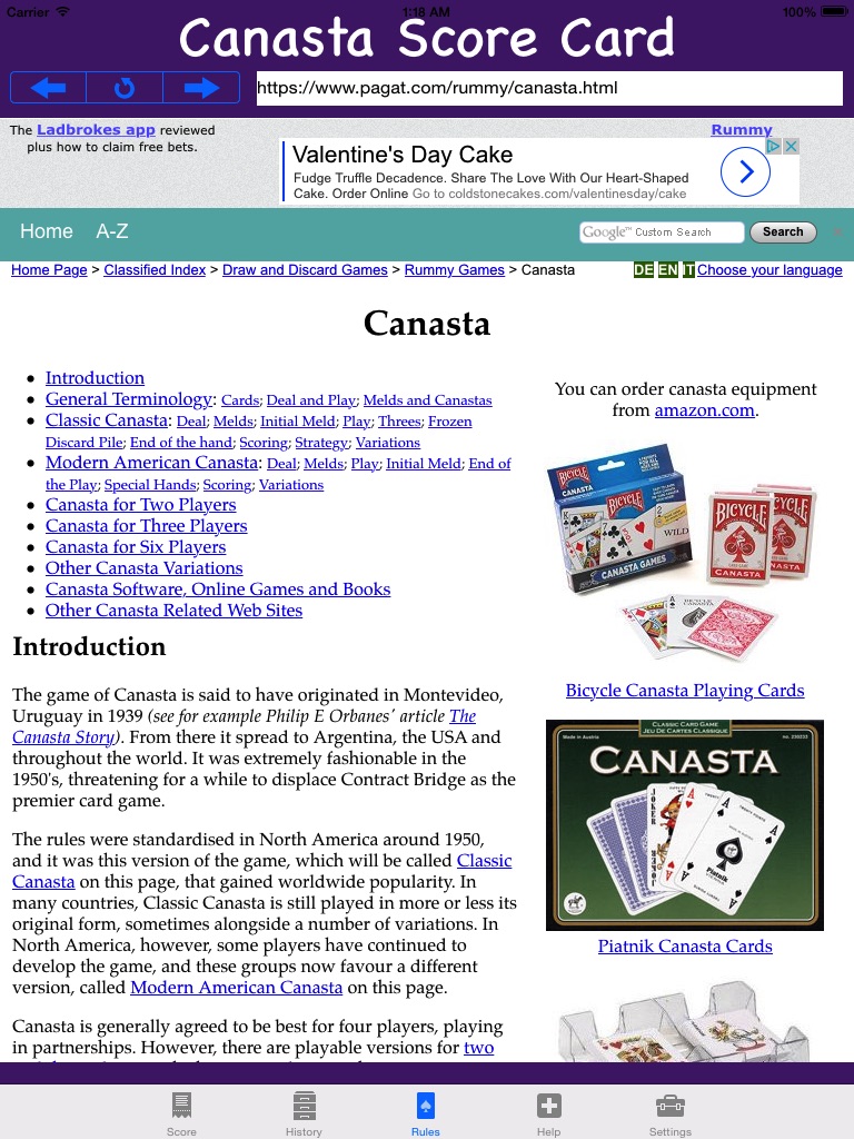 Canasta Score Card screenshot 3