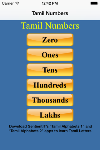 Tamil Numbers Learning - náhled
