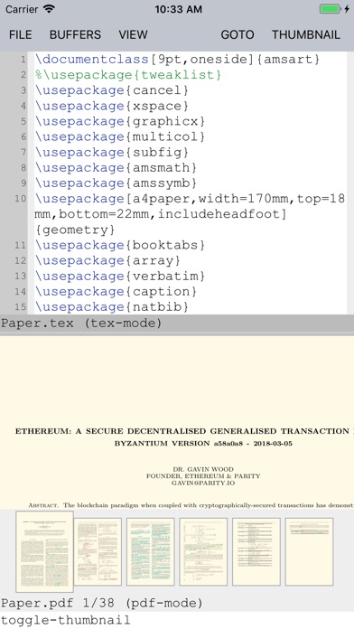 TeX Writer - LaTeX On... screenshot1