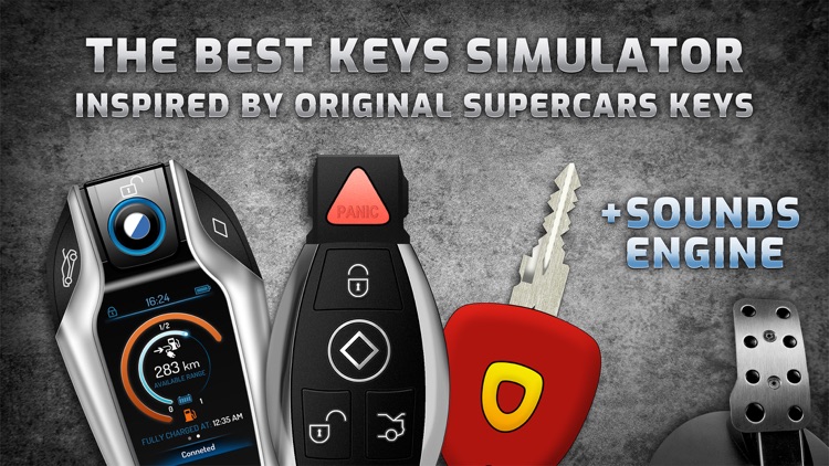Keys and engine sounds of cars