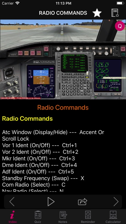 FSX Key Commands