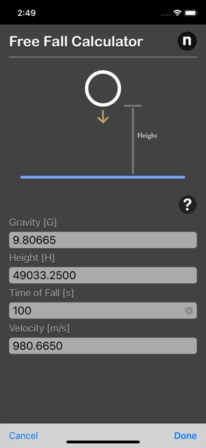 Free Fall Calculator(圖5)-速報App
