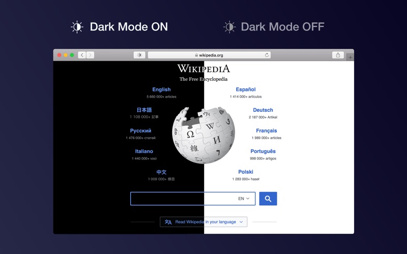 Dark Mode for Safari Screenshots