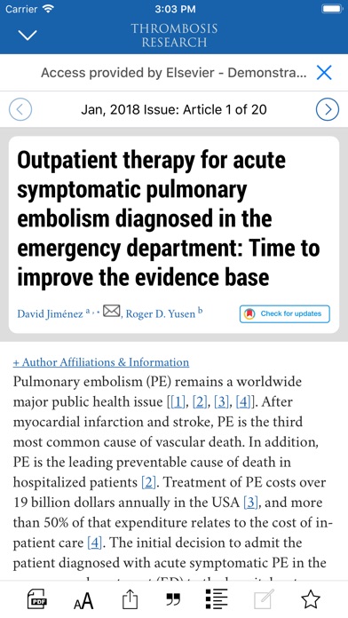 Thrombosis Research screenshot1