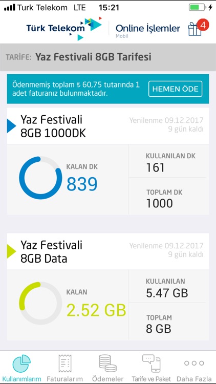 Türk Telekom Online İşlemler
