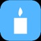 This app simulates the warm glow of candlelight
