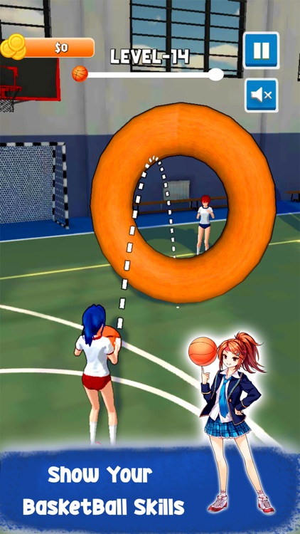 Anime School Basketball Dunk screenshot-3