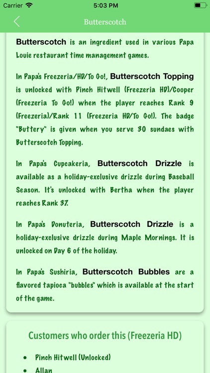 Guide For Papa's Series