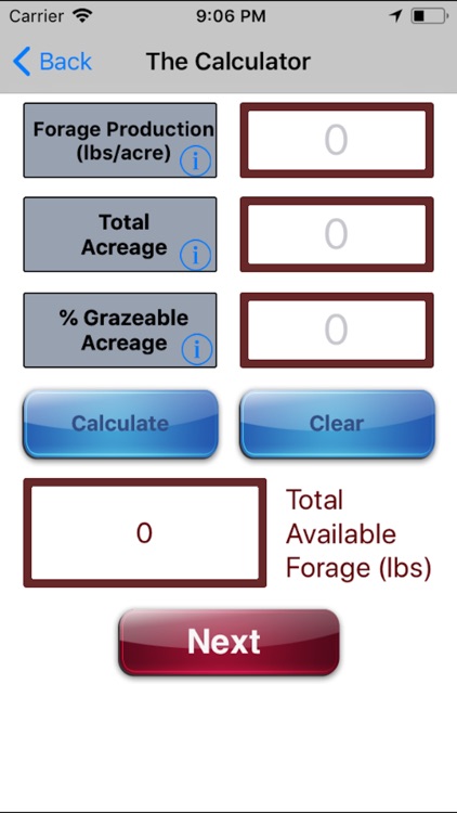 Stocking Rate Calc for Grazing