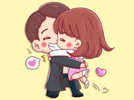 Romantic theme sticker for iMessage
