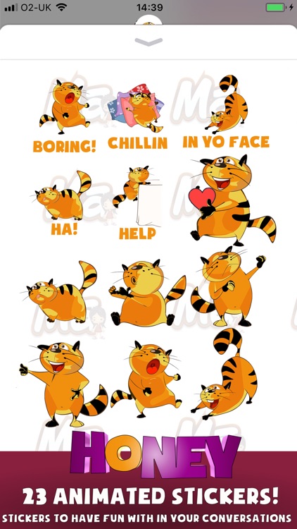 Kitty Cat Hon Stickers
