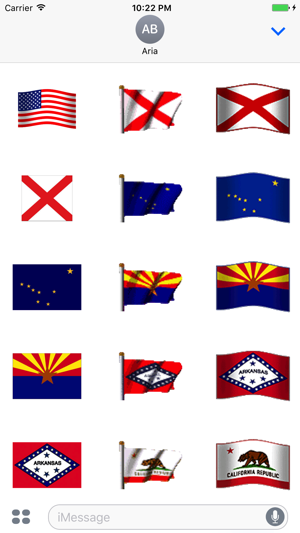 Animated Flags Of 50 US States