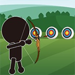 棒人間がアーチェリー　-激アツ！反射神経ゲーム-