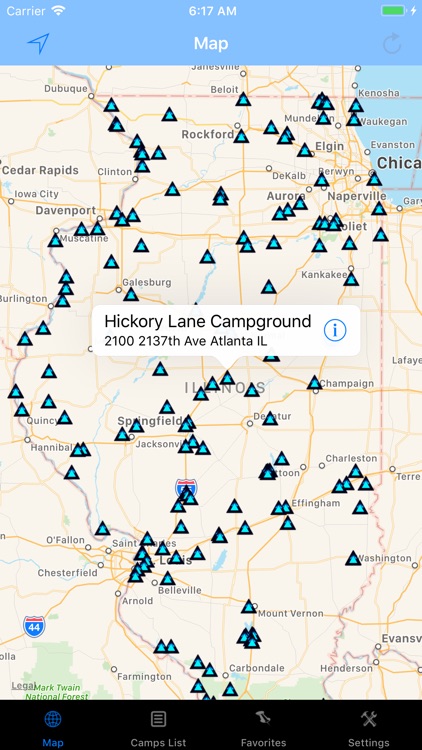 Illinois – Camping & RV spots