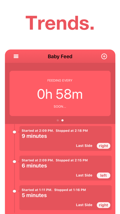 Baby Feed - Feeding timer to track & log nursing & breastfeeding Screenshot 3