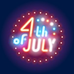 Neon Happy Independence Day IM