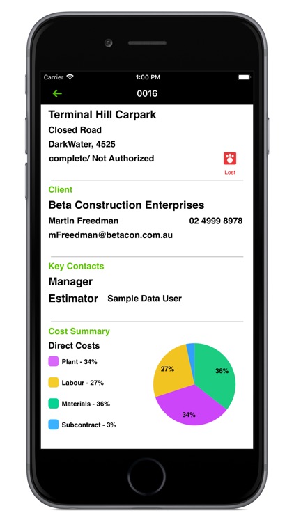 Benchmark Estimating screenshot-3