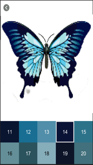 Butterfly & Flower Pixel Color