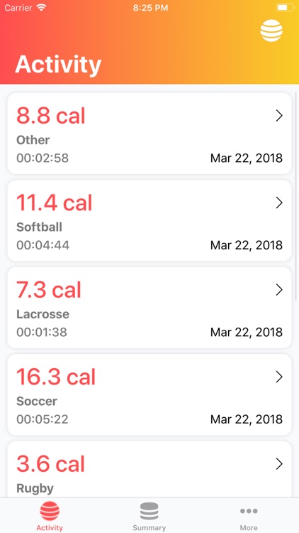 Ball Games: Track My Calories