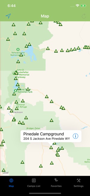 Wyoming – Camping & RV spots