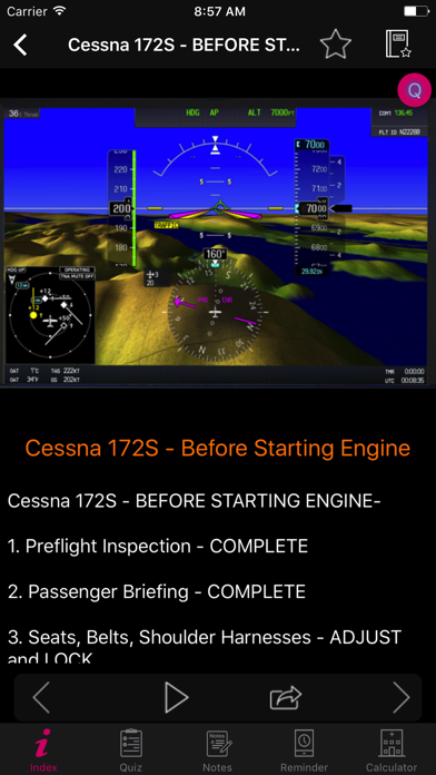 Cessna 172S/SP Checklist screenshot 3