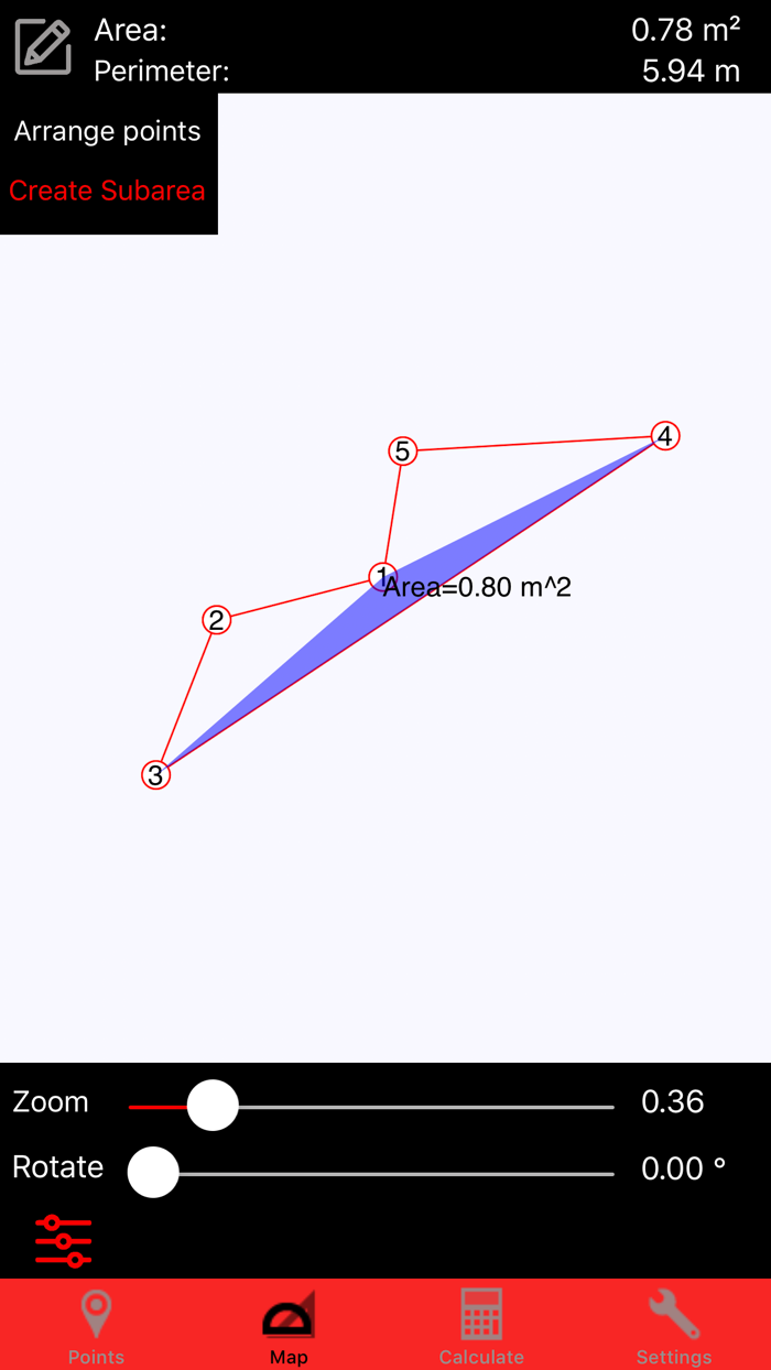 iTopography - Area Calculator