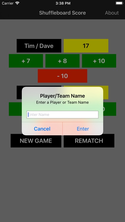 Shuffleboard Score Keeper
