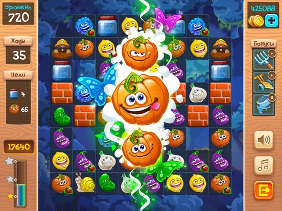 Скачать игру Веселый Огород 3 в ряд