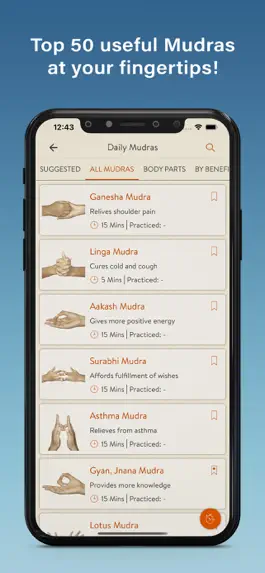 Game screenshot Daily Mudras (Yoga) apk