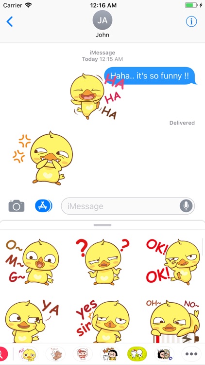 Yellow Baby Chicken Sticker