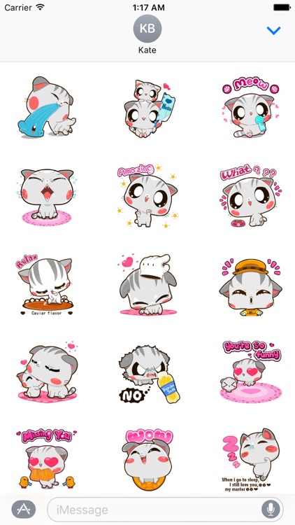 Animated Kitty And Mom Sticker