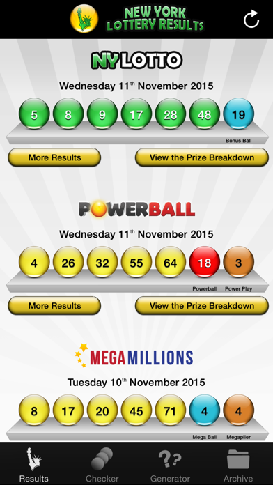 the latest lotto results