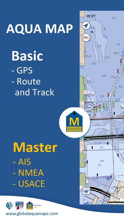 Aqua Map: Marine & Lake charts screenshot-0