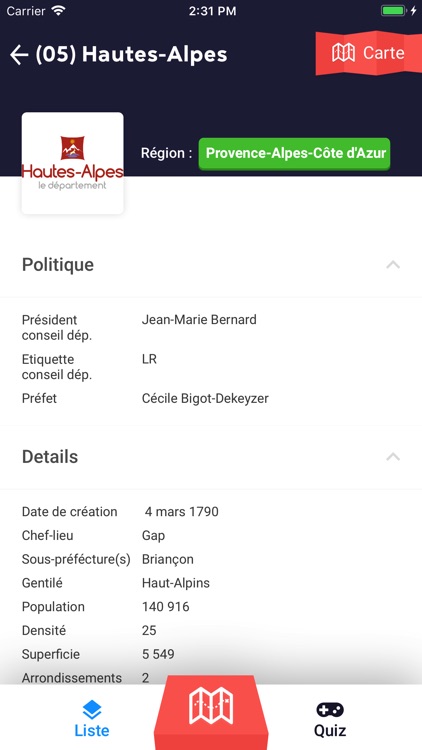 Les Départements App Originale screenshot-4