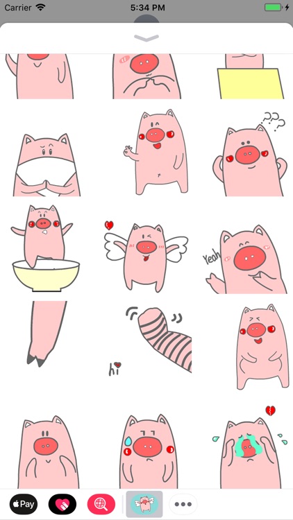 Angel Pig Animated Stickers