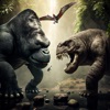 Dinosaur Rampage Gorilla Fight