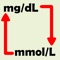 Enter mmol/L or mg/dL value to convert