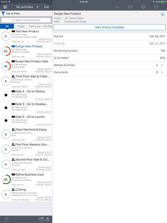 Oracle Primavera P6 EPPM screenshot 2