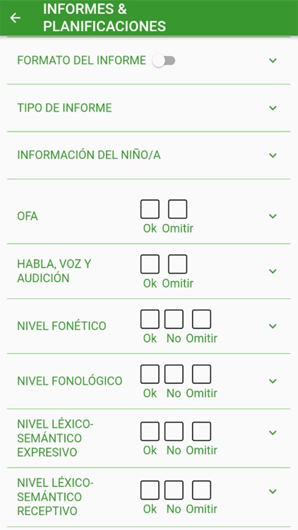 FAINCHAPP Informes Pruebas