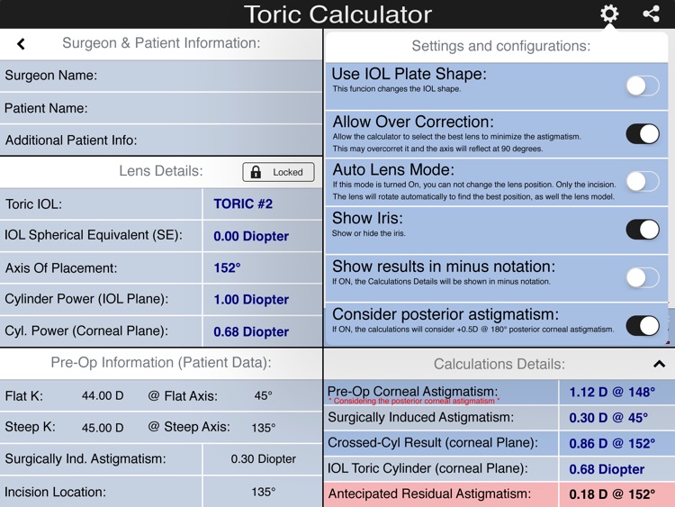 IOL Toric Calculator screenshot-3