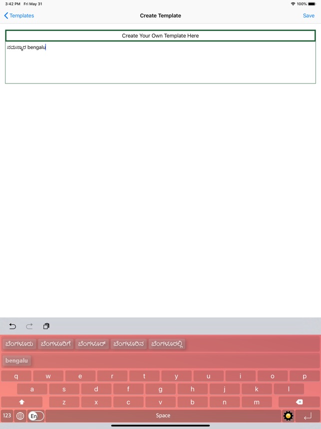 kannada typing app for iphone