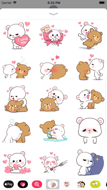 Bear Couple Love Cute Sticker screenshot-3